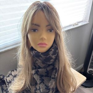 24” Brown with highlights Wiglet Hair Topper